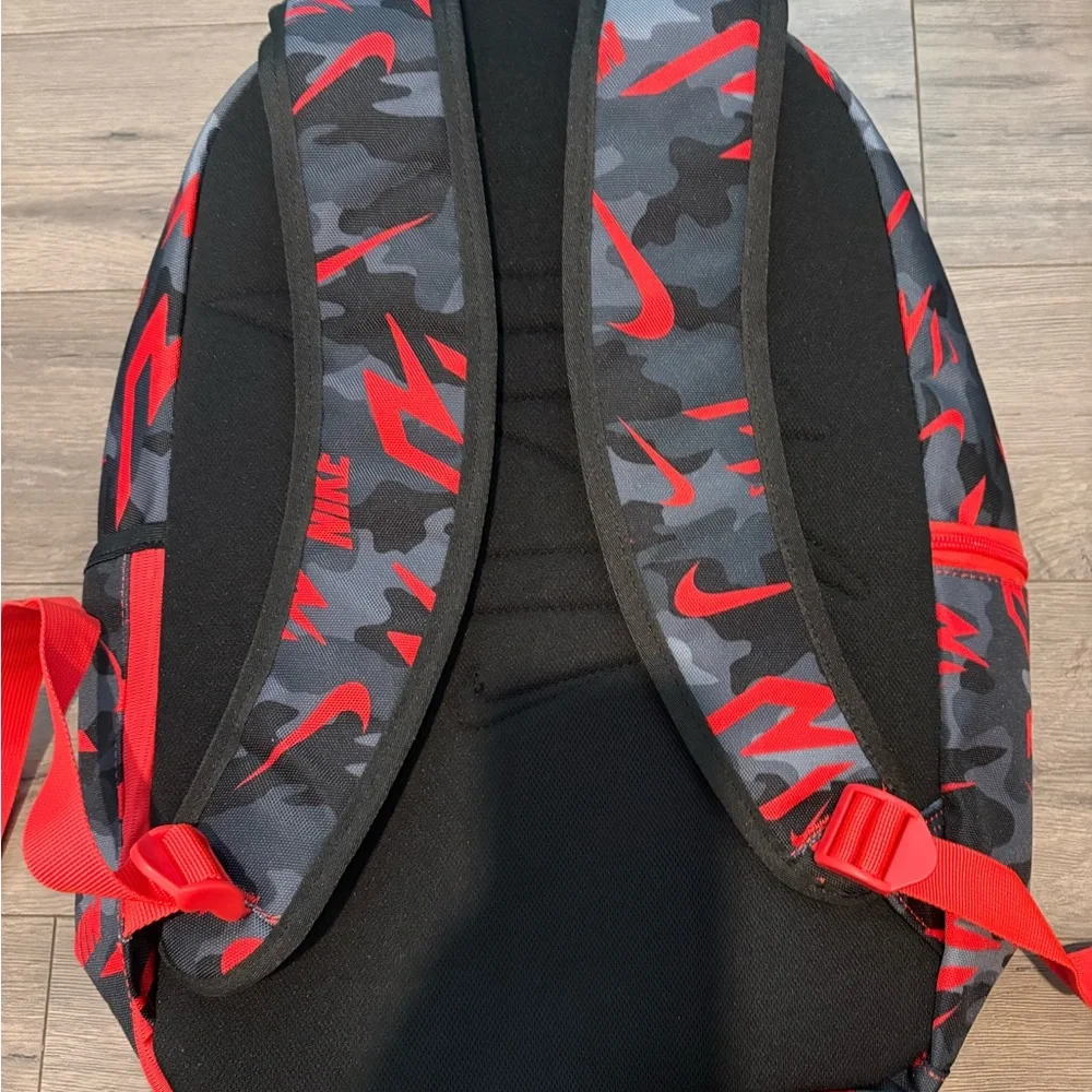 Nike 3Brand Red and Gray Camo Backpack